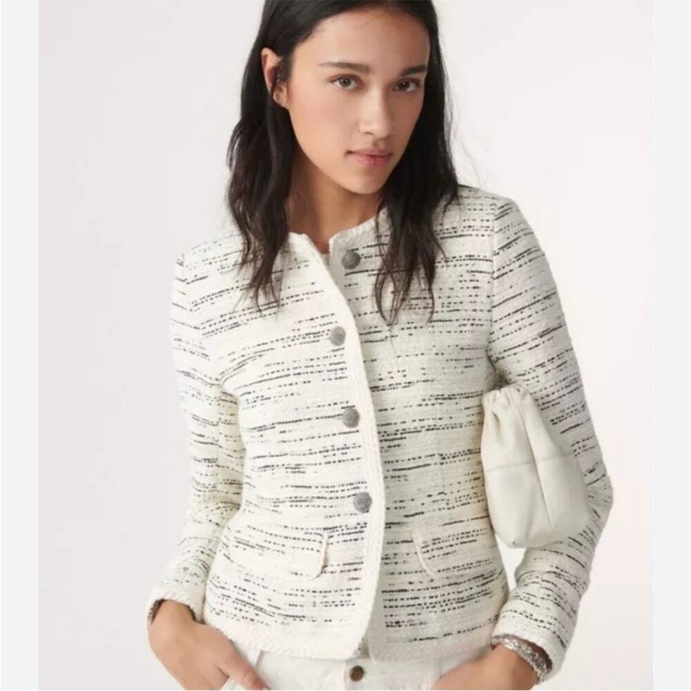 BA&SH Roza Woven Cotton Lady Jacket Sz L